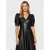 Women's Dress Stylish Black Elegant Real Lambskin Leather Fit Handmade Genuine