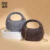 Trendy Mini Cute Clutch Bag Autumn and Winter Matte Hand-woven Small Bag Shoulder Versatile Messenger Bag Bag Women