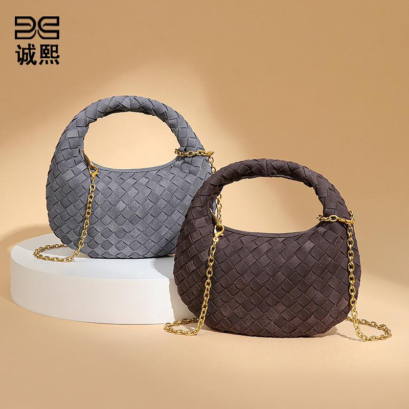 Trendy Mini Cute Clutch Bag Autumn and Winter Matte Hand-woven Small Bag Shoulder Versatile Messenger Bag Bag Women