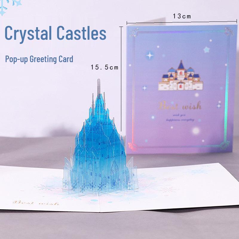 3D Christmas Tree Greeting Card for New Year - Festive Blessings for Friends