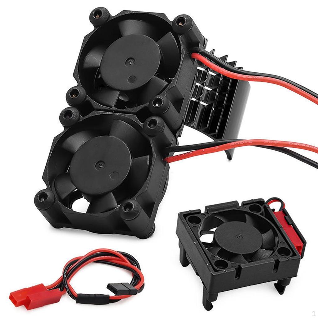 3340 RC Cooling Fan Motor Remote Control Car Accessories Reliable Double Fans Replacement for