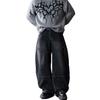 American 2026 new personalized joint wing printing retro style design denim trousers