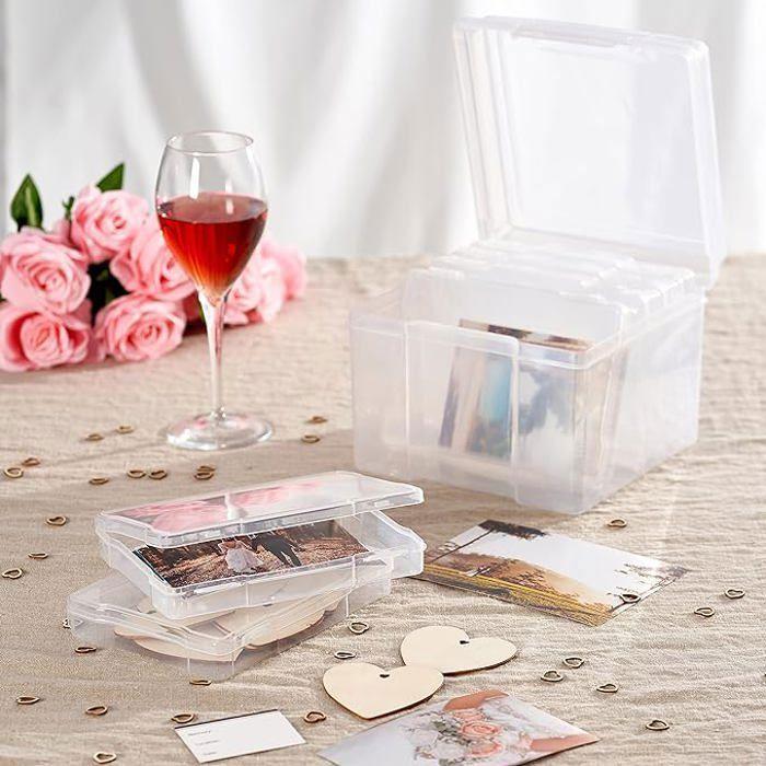 Boîte de Rangement - MATANA - Organisateur de Photos - 600 Photos 5R - Étiquettes Incluses - Polyvalente