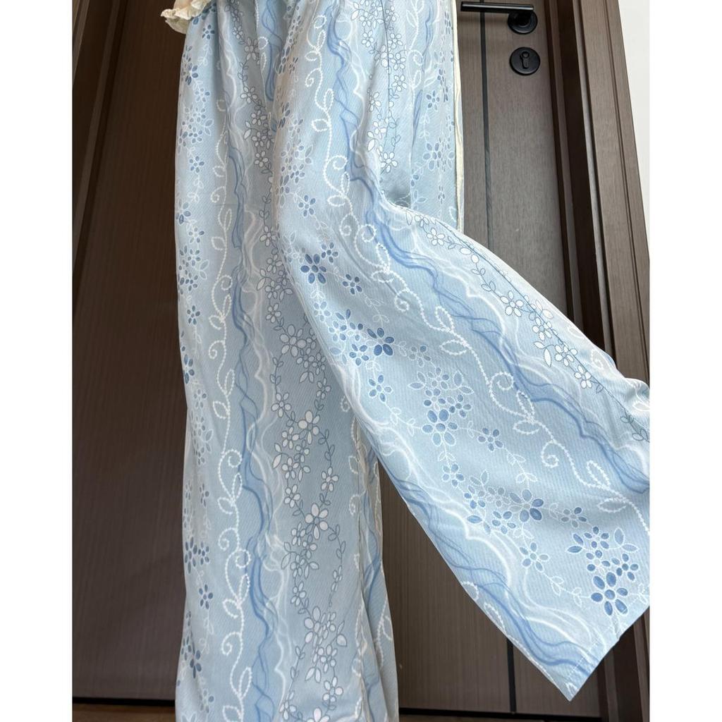 Versatile Summer Wide-Leg Cotton Silk Pants