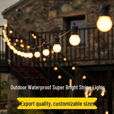 Solar LED G50 Lichterkette: Wasserdichte dekorative Glühbirnen für Camping, Zelte, Markisen und Innenhöfe.