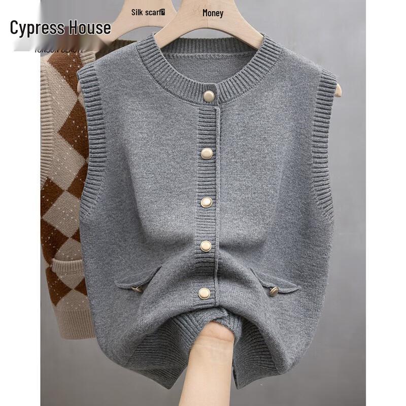 

Women s Round Neck Knitted Vest S