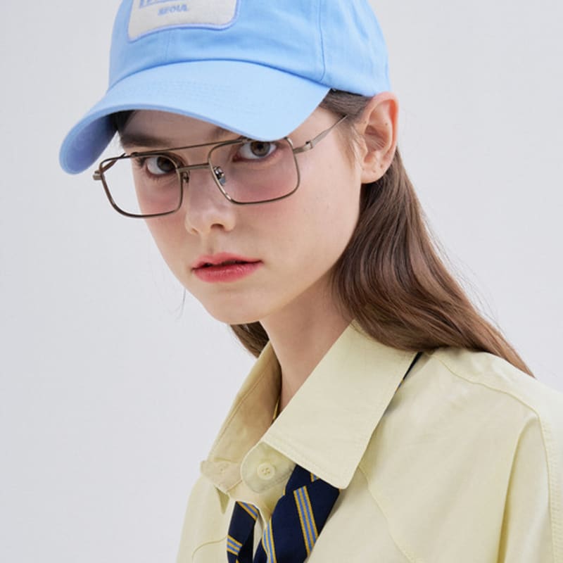 macni Y2K LOGO PATCH BALL CAP_SKY BLUE