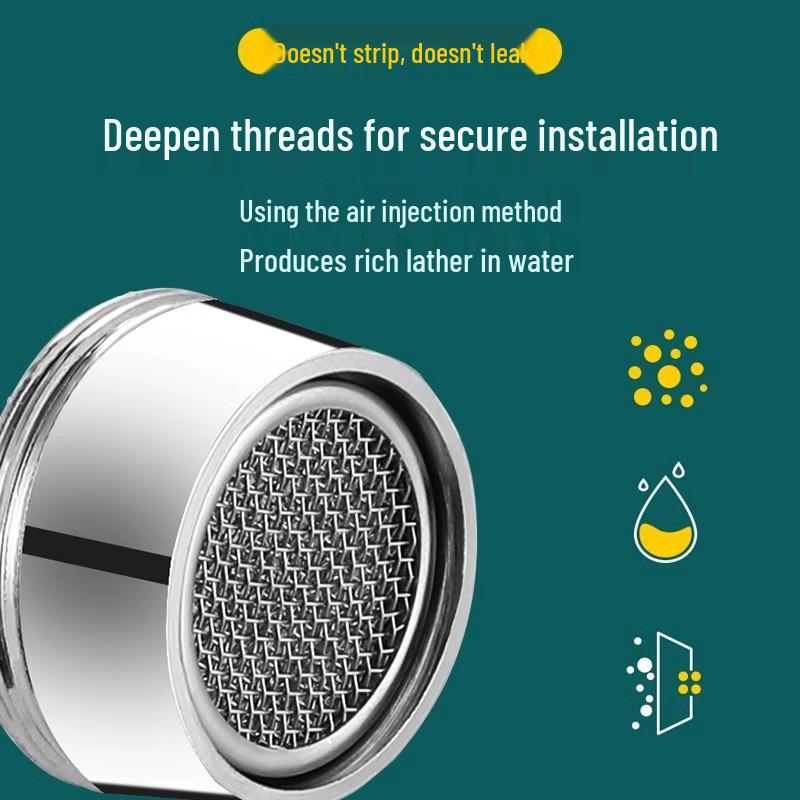Universal Splash-Proof Faucet Aerator Core - Hot & Cold Water Filter Nozzle