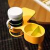 Clamp-type Table Cup Holder (yellow) for Desk Organization