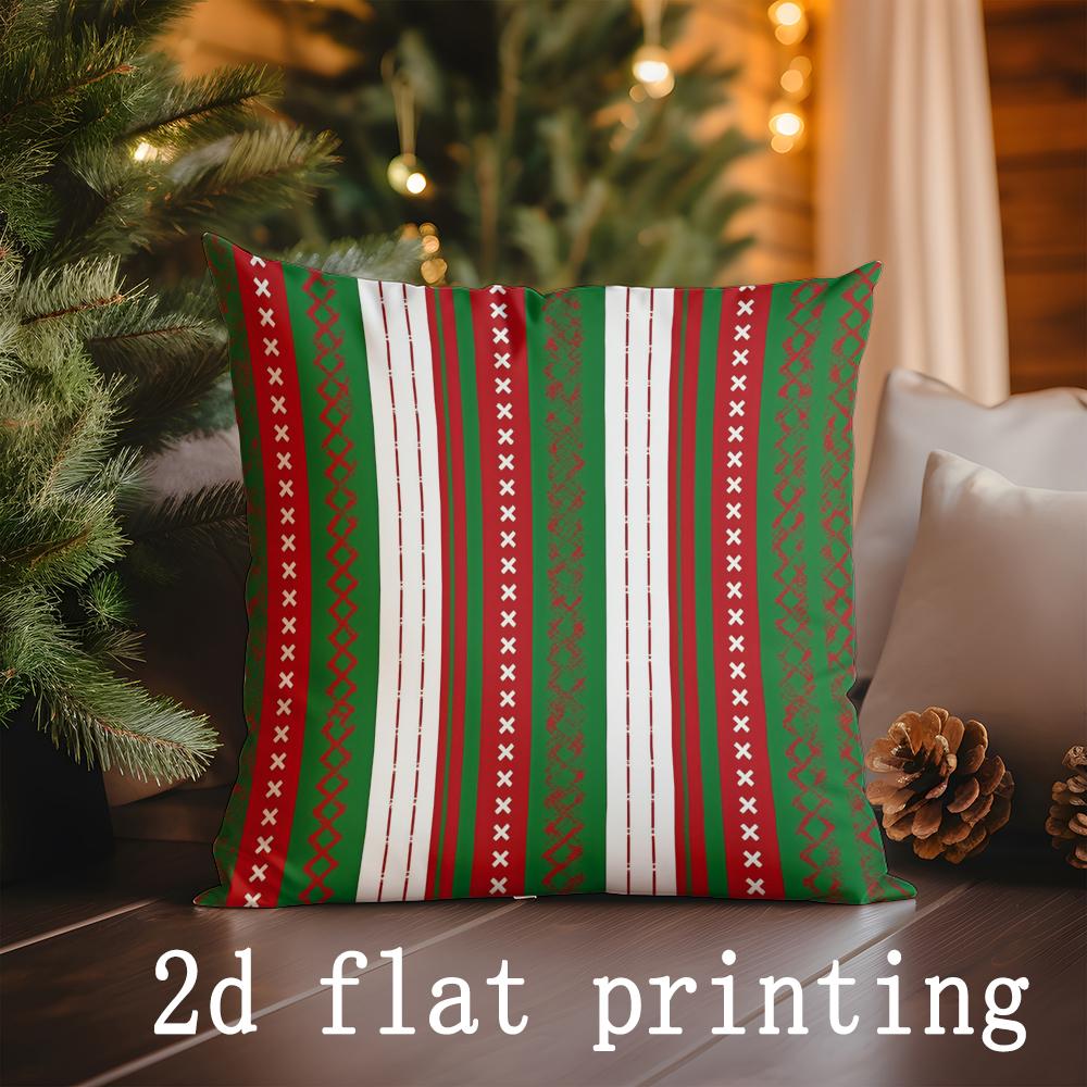 Weihnachts-Plaidmuster Dekorative Kissenbezüge Muster Kissenbezug Geeignet für Sofa Schlafzimmer Auto Kissenbezug