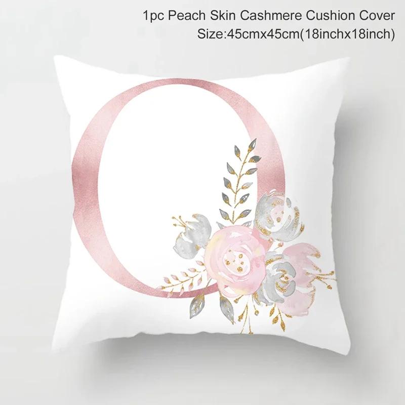 45X45Cm Pink Letter Cushion Pillowcase Decorative Sofa 40X40Cm Pillow Cases Autumn Decoration