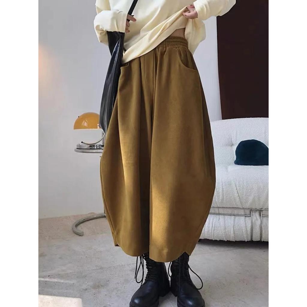 Herbst Freizeit Haremshose Damen Baumwolle High Waist Hose Retro Locker Pumphose Damen Übergröße Hose Baggy Jogginghose 5XL