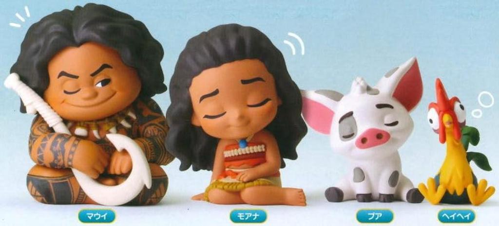 Shoulder Zun Fig. Moana (Resale) [Set of 4 (Complete)] Gacha Capsule Toy