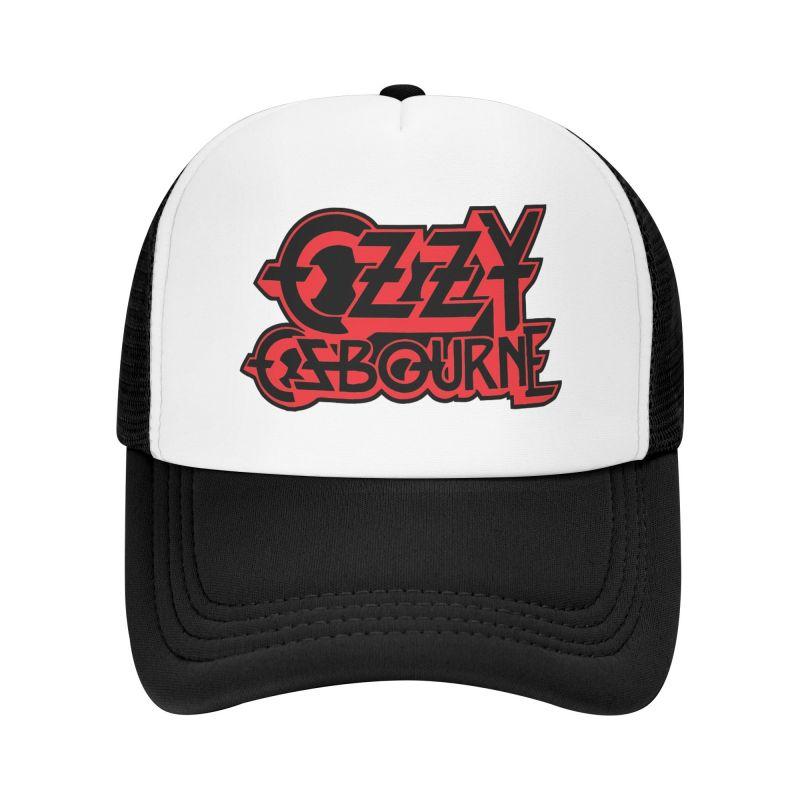Custom Ozzy Osbourne Metal Hard Rock Print Mesh Baseball Cap Unisex Breathable Sun Hats Outdoor Sports Adjustable Snapback Hat