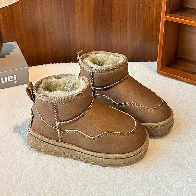 

Kids Brown Waterproof Fleece Lined Winter Snow Boots 25 коричневий