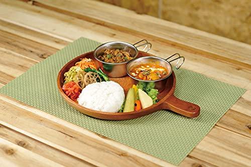 קפטן אייל (קפטן אייל) כלי שולחן מעץ, צלחת קארי עם ידית, 25 ס"מ, עץ פליז, UP-2679