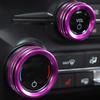 Air Conditioner Headlight Radio Switch Knob Trim Ring For Ford F150 2021+ Purple