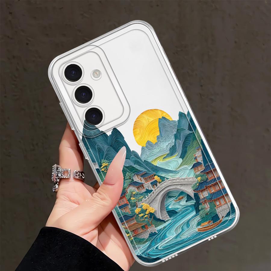 Phone Cover Case for Samsung Galaxy A57 A34 A35 A36 A37 A56 A26 A24 A52 A54 A15 A52 A17 A25 A51 A14 A16 A55 A31 A23 Mountain Art