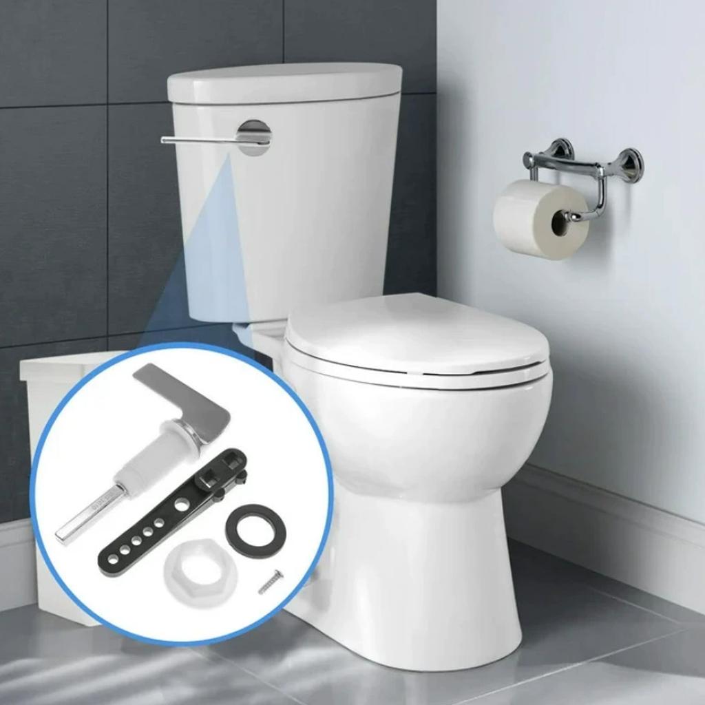 Zinc Alloy Toilet Flush Handle Toilet Handle Replacement Flush Lever Repair Replace Tank Flushers Handle Easy to Install