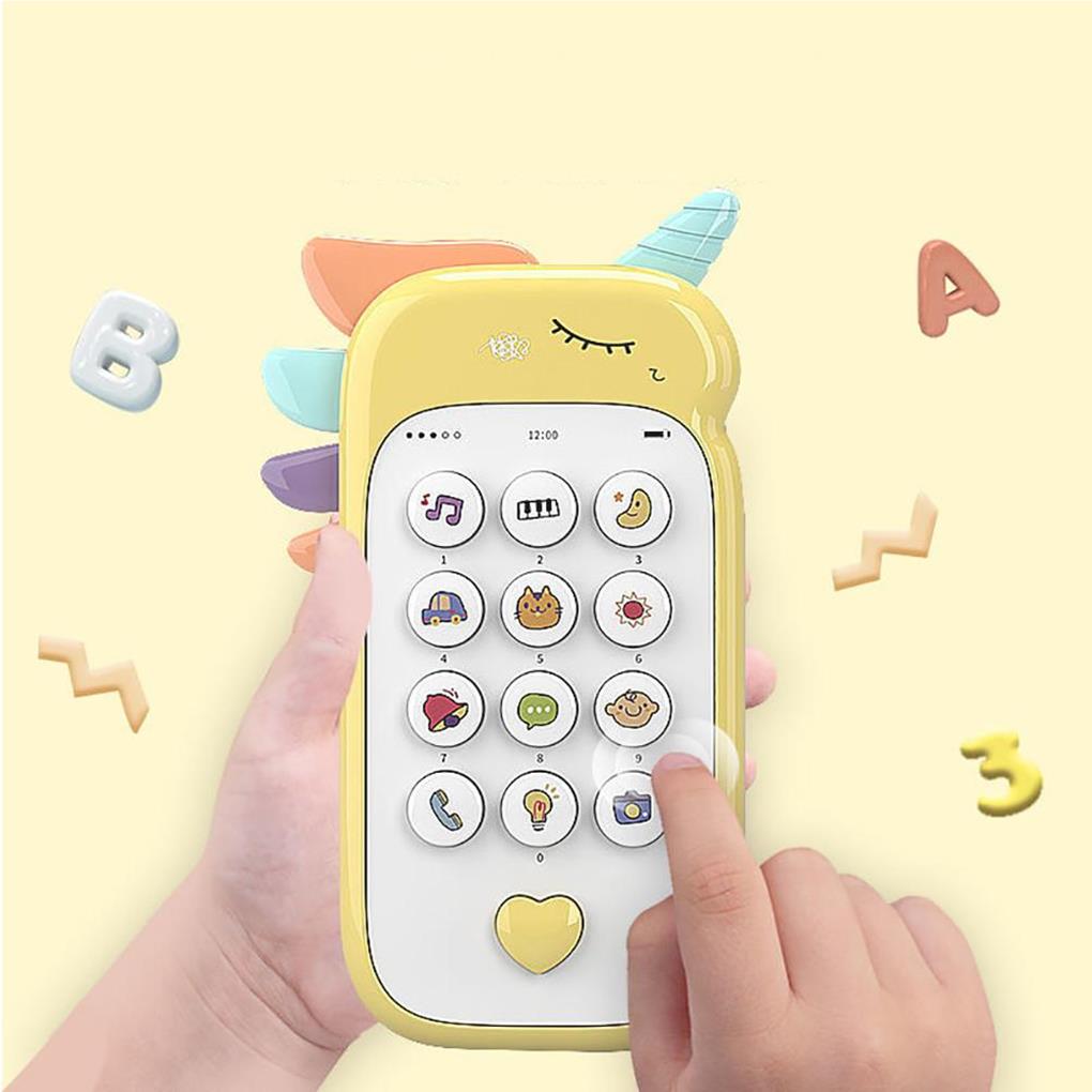 Baby Boy Girl Mobile Phone Toy Music Sound Teether Cartoon Simulation Infant Early Educational Interactive Gaming Gifts