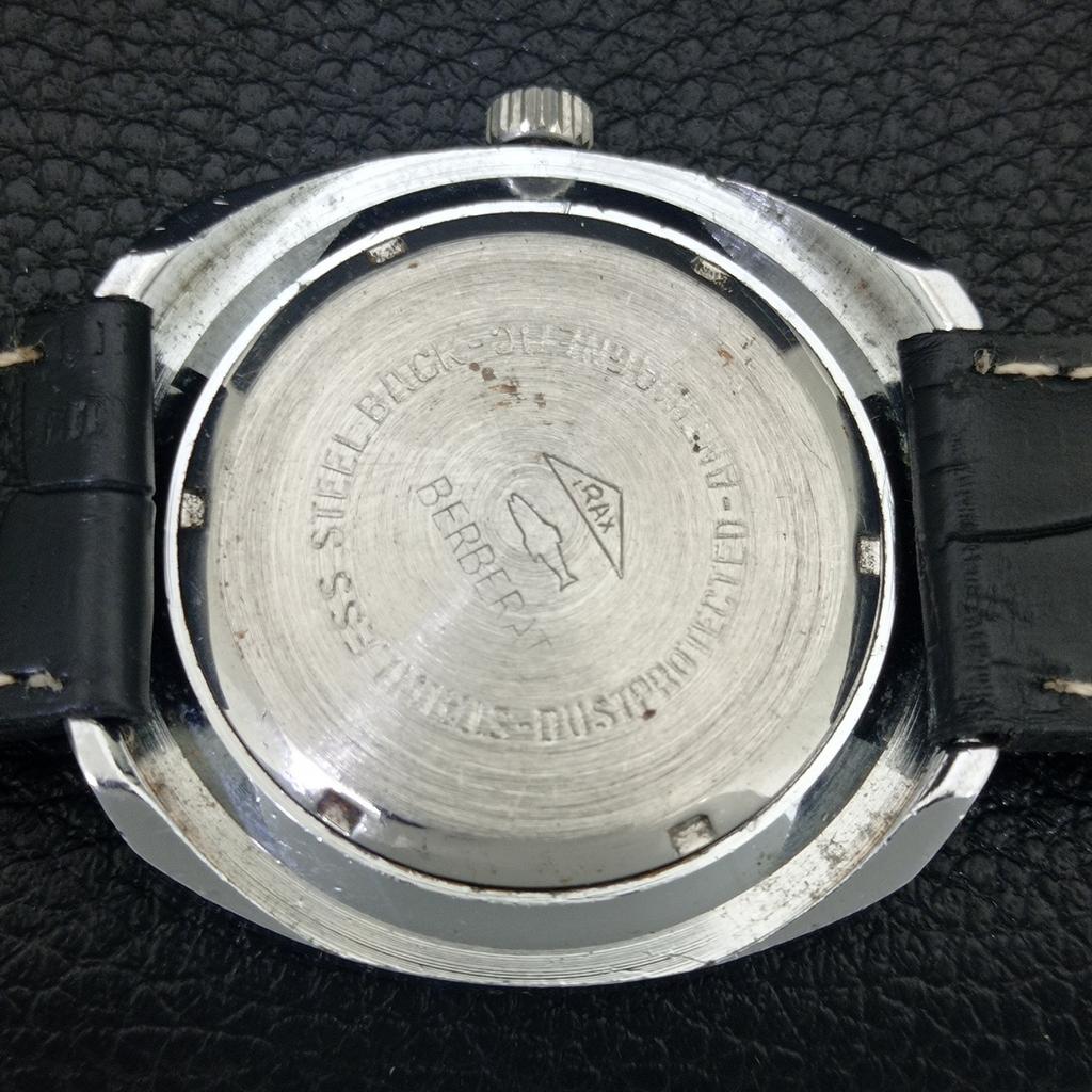 OROLOGIO DA UOMO VINTAGE SVIZZERO BERBERAT A CARICA MANUALE RISTRUTTURATO a704654-1