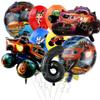 Blaze Monster Balloons Machines Race Car Birthday Party Decoration Tableware Tablecloth Plate Cup Napkin Bag Racing Party Favors