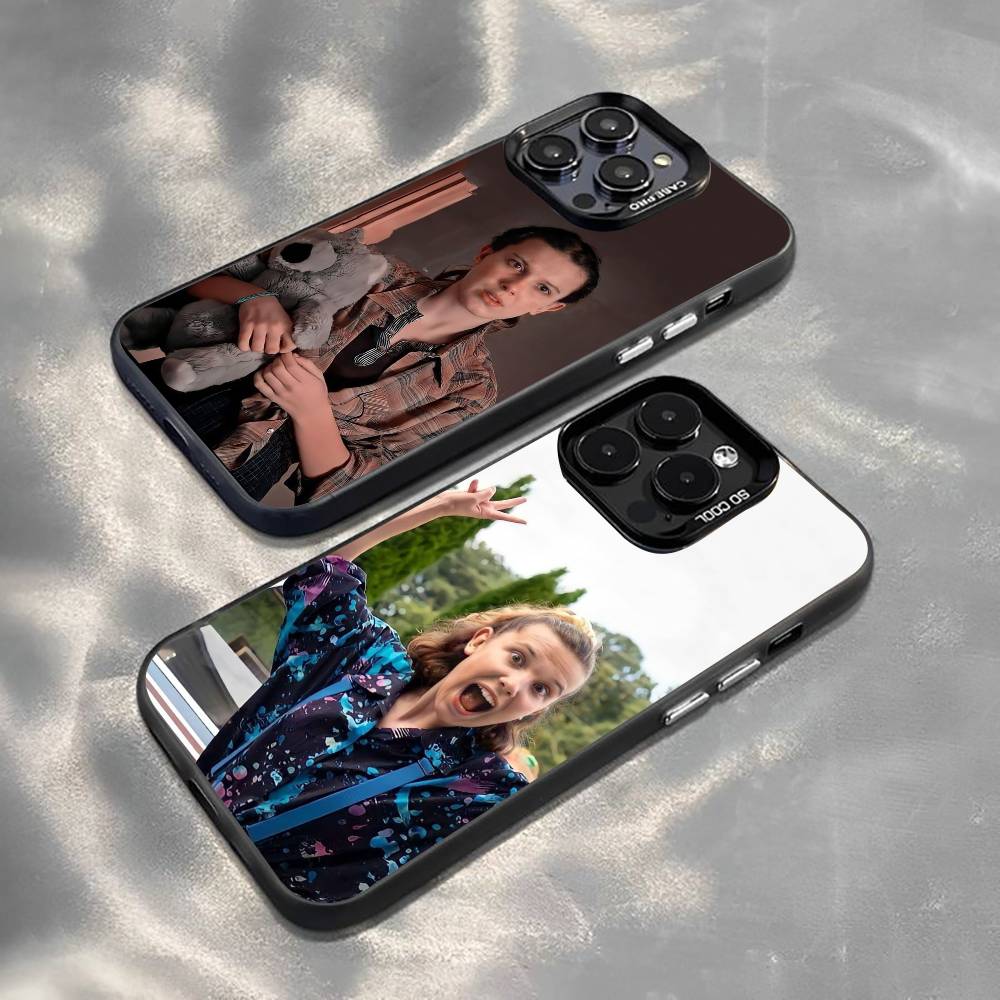 M-Millie B-Brown Actor Phone Case For iPhone 17,16,15,14,13,12,11 Plus,Pro Max,XS,Colored Silver Plated Inside Cover