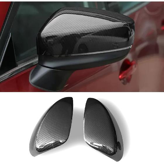 Car Accessories Fit For Mazda CX-5 CX5 2017-2021 2022 2023 2024 2025 Rear View Door Mirror Covers Trim (Carbon Fiber Style) ABS 2 PCS