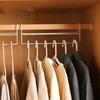 Space Saving Closet Hanger Organizer Metal Iron High Low Staggered Multi Function Wardrobe Clothes Hanger Rod Home