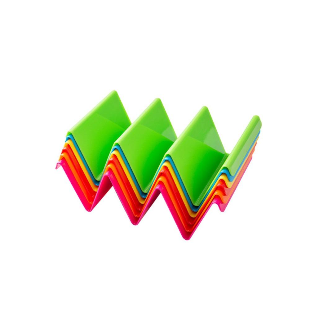 

6 шт. Цветные держатели для тако, устойчивые к высоким температурам, волнистые подносы для тако, подставки для тако, Ресторан 6pcs