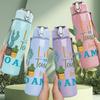1PC Life Is Tough So Am I Cactus 750ml Color Plastic Sports Water Bottle Leakproof Flip Straw Lid Suitable for Sports Office Home Use