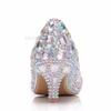 WomenPumps Handmade Female Noble Diamond Wedding Shoes Sexy Women's Dress High Heels 5CM