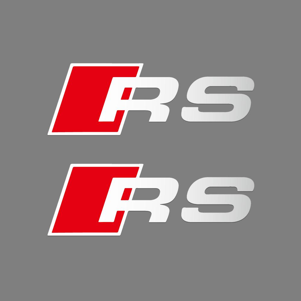 2PCS Car Body Trunk Window Logo Sticker Decor Accessories Auto Styling For 6w Sline RS Quattro A4 A5 A6 TT A8 Q5 Q6 Q7 Q8 S A7w6