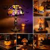 Non Dazzling Bedroom Lamp Halloween Vintage Table Lamp, Retro Resin Pumpkin Skeleton Black Cat Decorative Night Light, Gothic Bedside for Living Room