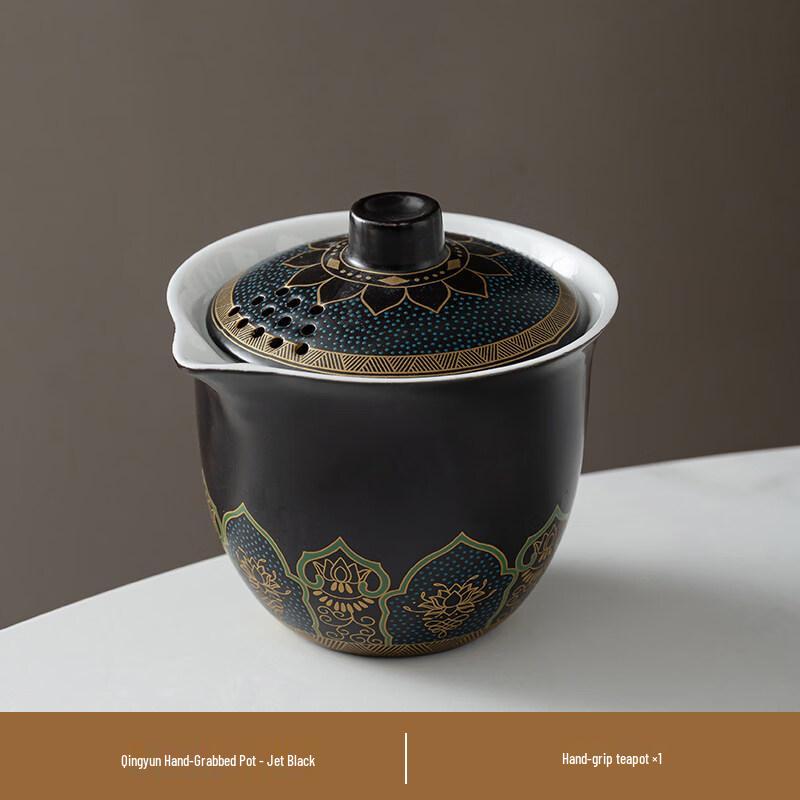 ZISIZ Hand-Grip Ceramic Gaiwan Tea Cup
