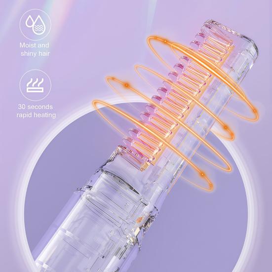 Kabellose Keramik-Frisierkamm 3 Temperatur verstellbar Haarglätter USB wiederaufladbar Schnelles Aufheizen Elektrisch glattes lockiges Haar Styling