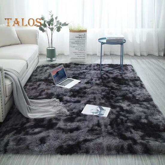 Großer Plüschteppich 1,8x2,7 M – Flauschiger Batik-Teppich Für Wohnzimmer & Kinderzimmer (rutschfest)