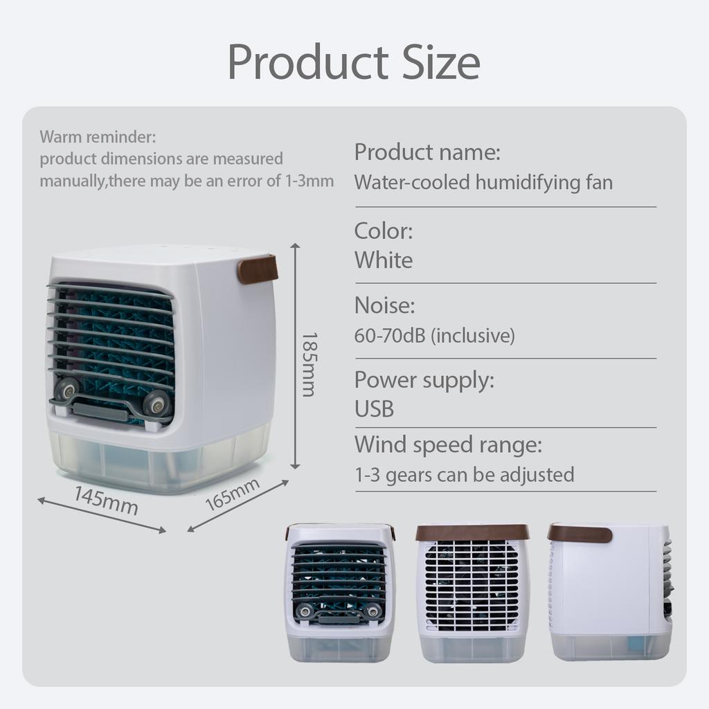 Mini Air Cooler Office Desktop Portable Refrigeration Humidification Night Light Portable Air Conditioning Fan USB Charging