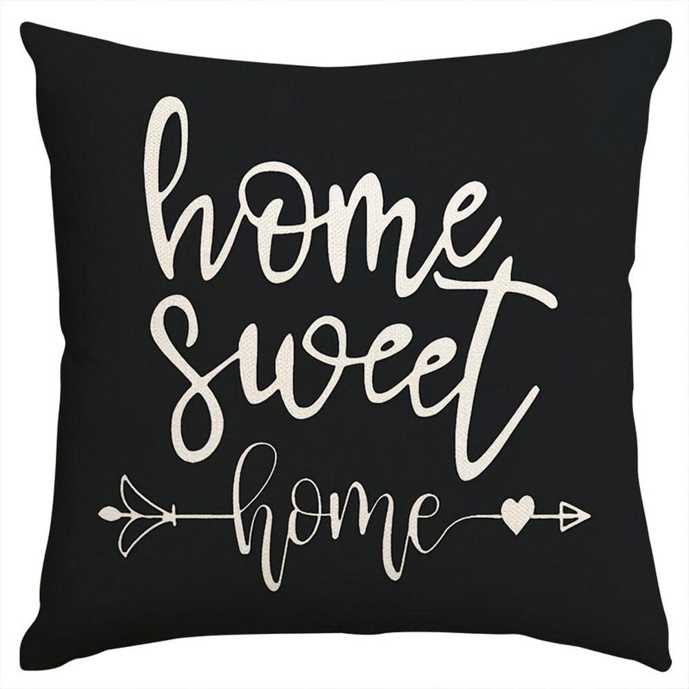 Черно-белые минималистичные ритмы Декорирование домашнего стиля Покрытие Спальня Диван Декор Полиэстеровая наволочка на молнии 16x16Inch