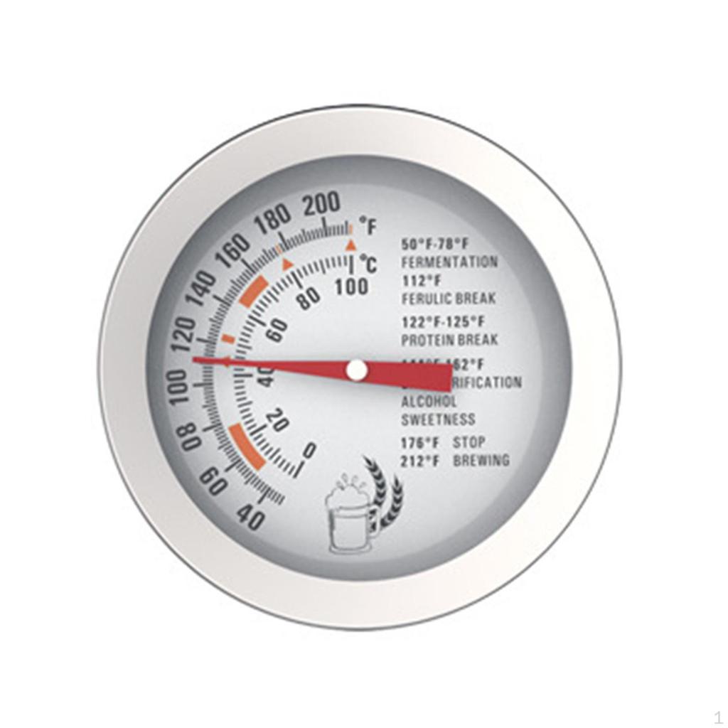 Stainless Steel Thermometer 0-100 deg C,High Temperature Heat Indicator,40-200of,Temp Gauge for