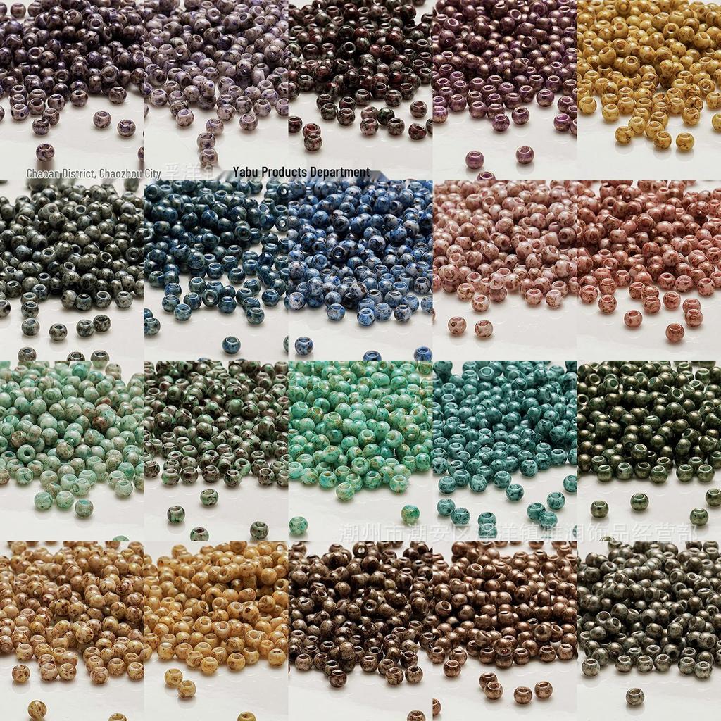 4mm Picasso Glass Seed Beads for DIY Jewelry: Bracelet, Necklace, Ring Accessories