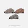 Plaid Cap Men's British Beret Retro Forward Hat Newsboy Hat