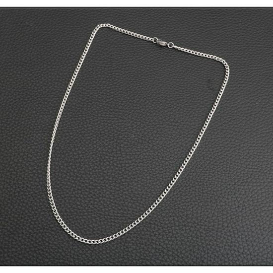 Twisted Titanium Steel Necklace: Stainless Steel Non-Welded Sideways Chain for Men & Women, Clavicle Chain Pendant Jewelry Accessory