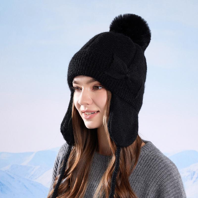 DIMANAF 2025 Winter Autumn Women Flocking Hat Thick Knitted Hat New Fashion Lady Warm
