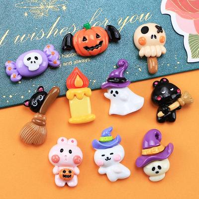 DIY Halloween Pumpkin Monster Resin Hair Clip & Phone Case Accessories