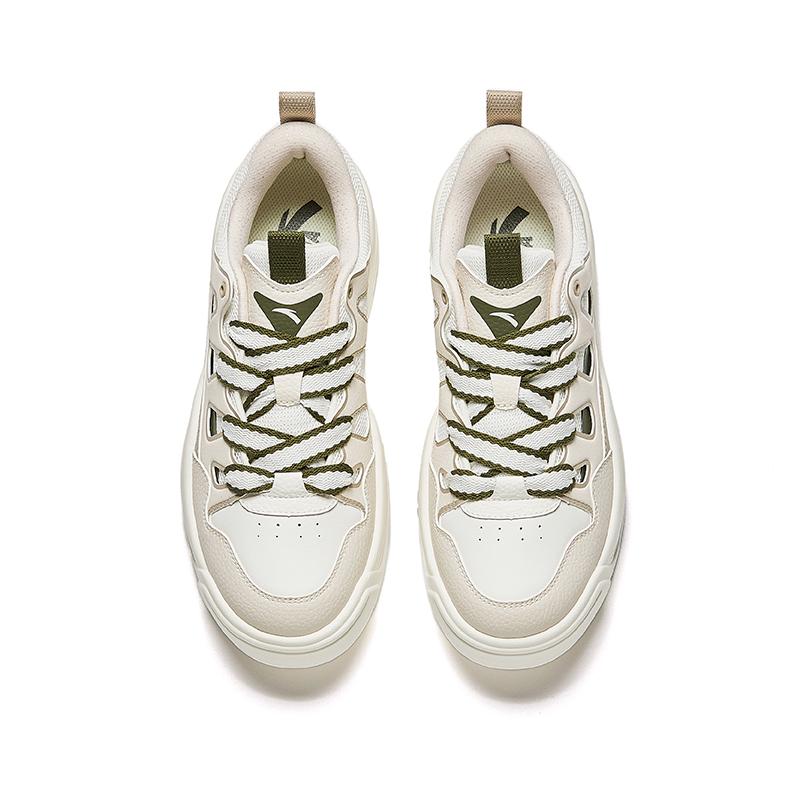 New Anta Life Collection Anti-Slip Wear-Resistant Low-Top Skateboard Shoes Men's Beige 112438029-1