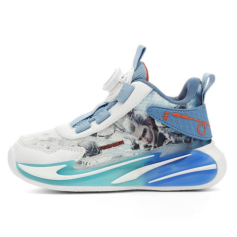 Nezha joint boys sports shoes 2025 summer new children's shoes boys mesh breathable basketball shoes