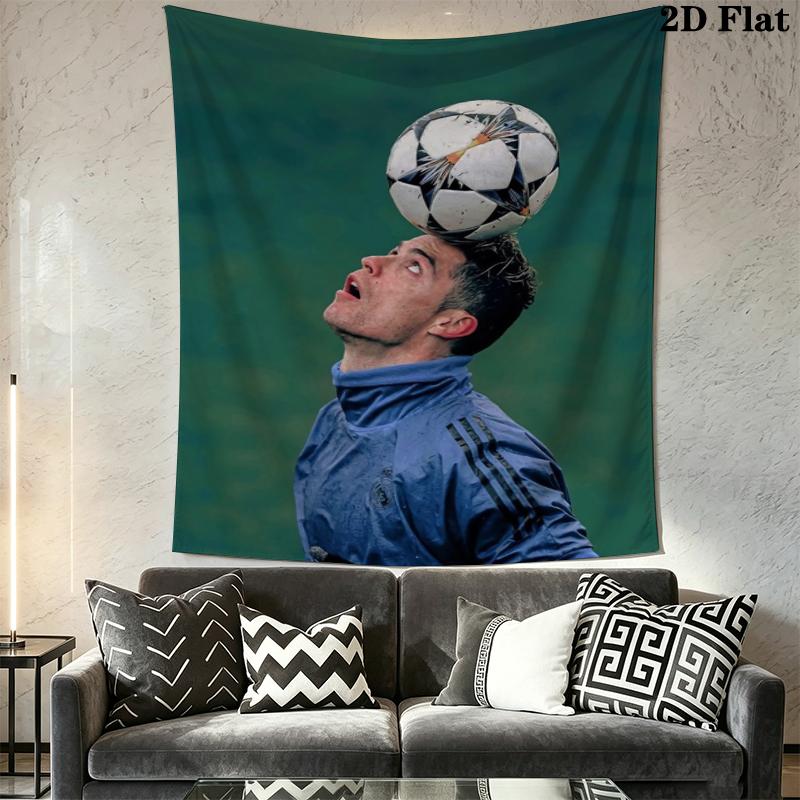 C Ronaldo Wall Tapestry Aesthetic Wall Hanging Printed Fabric Blanket Decorative Tapestries for Bedroom Living Room Home Decor