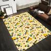 Construction Vehicles Pattern Carpet for Kids - Cute Yellow Design Rug Suitable for Use As an Anti-slip for Living Room Bedroom Sofas