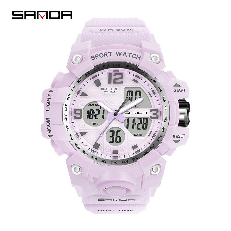 Sanda Youth Fashion Luminous Waterproof Shockproof Alarm Men's Watch